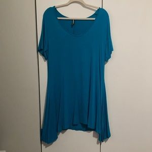 Blue colored tshirt dress